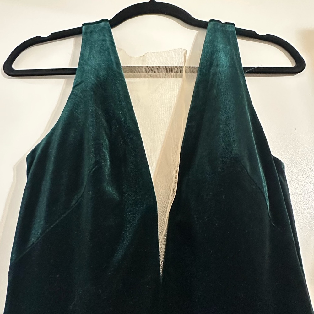 Jenny Yoo Logan Deep V Velvet Column dress - Picture 4 of 6